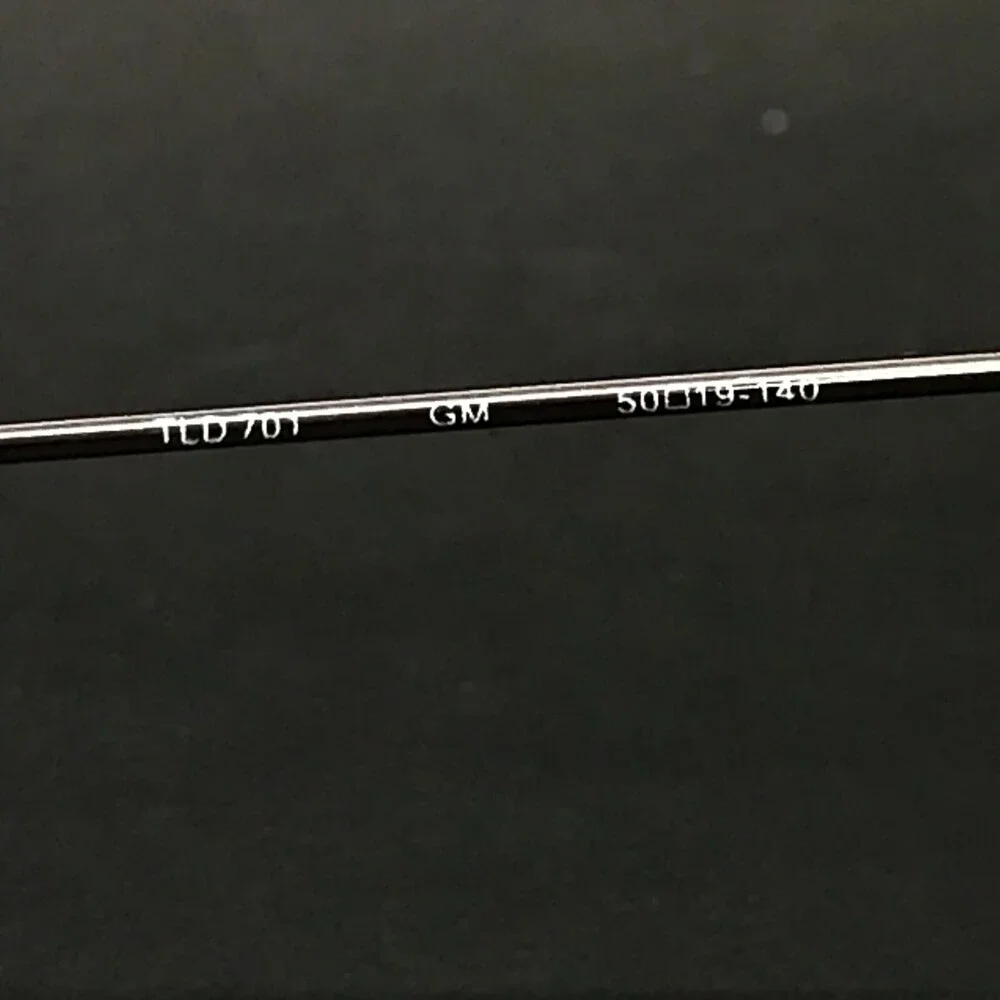 Technolite Eyeglasses Frames TLD 701 GM Gray Rectangular Rimless 50-19-140